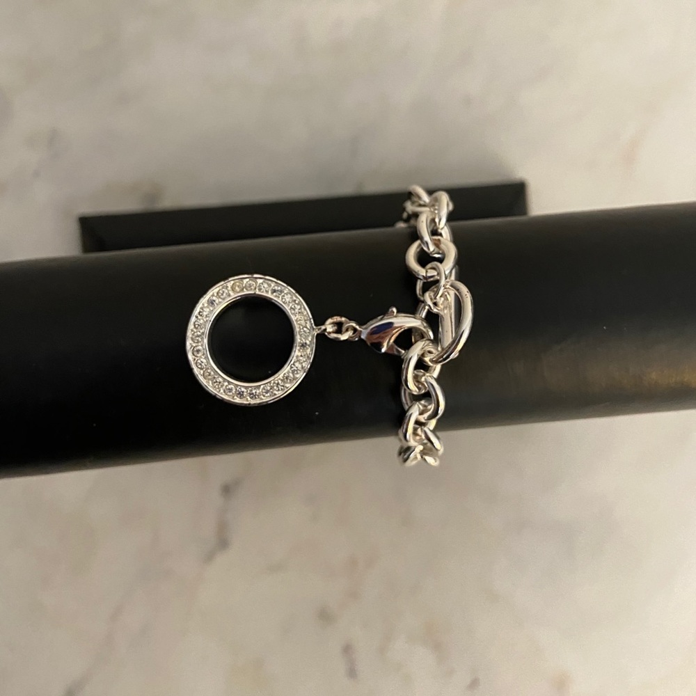 Silver Bracelet with Crystals